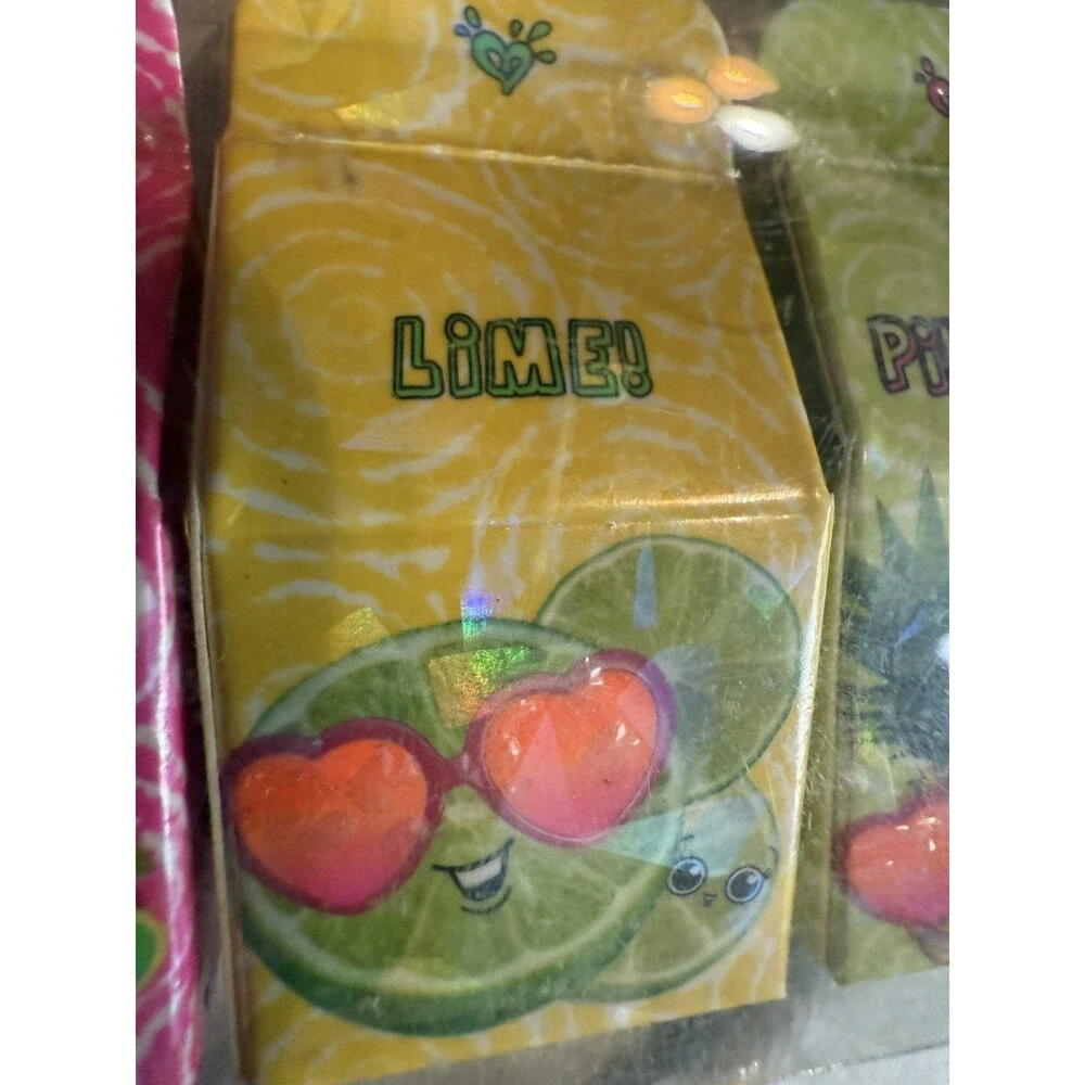 Justice New Fruit Scented Erasers Four Fun Fruit Flavors lemon orange pineapple
